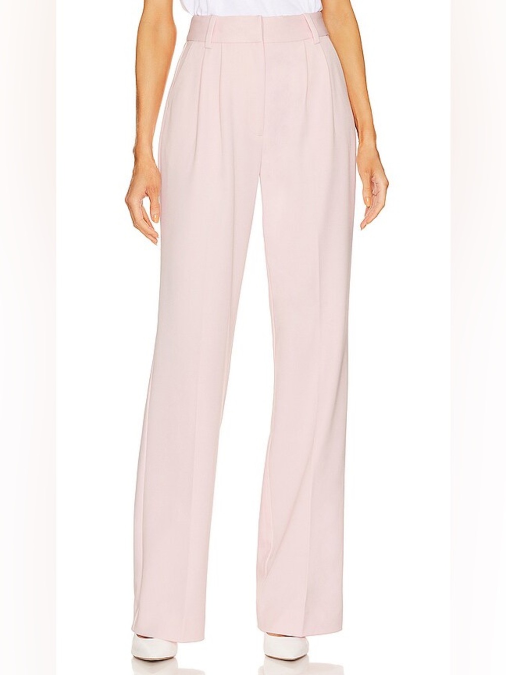 Favorite Daughter “The Favorite Pant” Light Pink Pleated Trouser Size 10 NWT